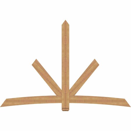 Ekena Millwork Alberta Smooth Timber Gable Bracket, Western Red Cedar, 96"W x 64"H x 1 1/2"D x 5 1/2"F, 16/12 Pitch GBW096X64X0206ALB00SWR